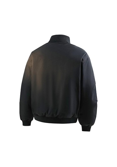 Üçlü Dayanıklı Dik Yaka Bol Retro Erkek Pamuklu Dolgulu Ceket Mavi