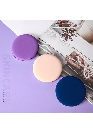 Samdoo 12 Adet Mor Makyaj Spons Seti - İki Kullanıma Uygun Kuru/ıslak - Nemli Malzeme - Hassas Cilt Dostu - Ev & Seyahat İçin