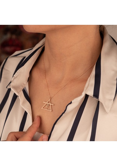 Dkmn Gümüş Tasarım 925 Ayar Gümüş Element Doğum Çiçeği Kolye