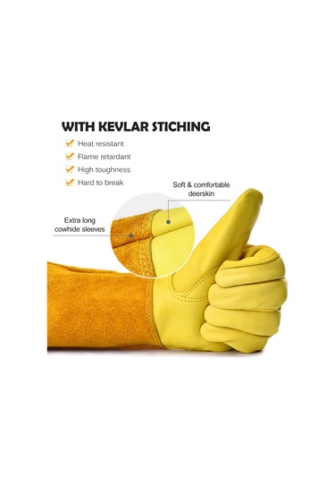 Yaleker Bahçe Çalışmaları İçin Deri Eldiven, Taban Kaymazlı, Uzun Kollü, Kahverengi, S Beden - Bahçe Bakımı Ve Çiçek Aşısı İçin Dayanıklı Eldivenler
