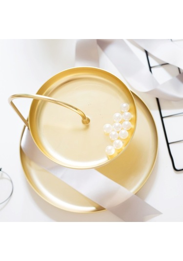 Sones Çift Katmanlı Tepsi Mücevher Rafı Anahtar Ruj Kozmetik Şifonyer Depolama Tepsisi Çift Katmanlı