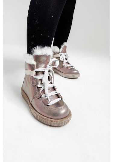 Mnpc Kız Çocuk Vizon Simli Hakiki Deri Anatomik Günlük Bot 24k4b9952721 Vizon