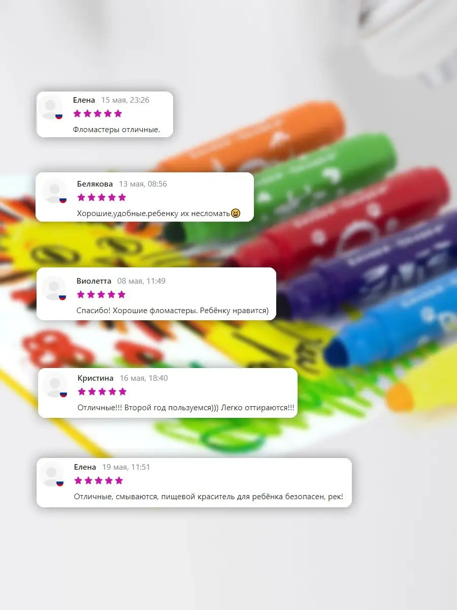 Kalaka-malaka Sulu Bazlı Çıkarılabilir Çocuk Keçeli Kalemleri 10258663