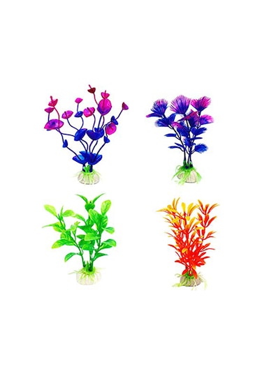 Xindoker "11 Çeşit Akvaryum Dekorasyonu - Gerçekçi Plastik Bitkiler Ve Yapay Süsler"