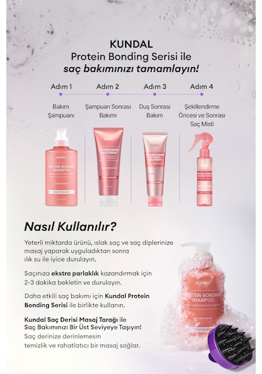 Yoğun Onarıcı Ve Isı Koruyucu Bakım Şampuanı Kundal Protein Bonding Shampoo 500ml Violet Muguet Tüm Saçlar