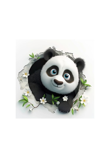 Lucena Metal Tablo Duvardaki Delik Koleksiyonu - Panda 5