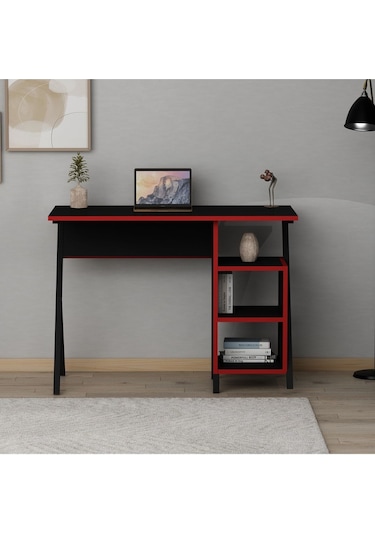 Rio Metal Ayaklı Çalışma Masası Siyah Siyah