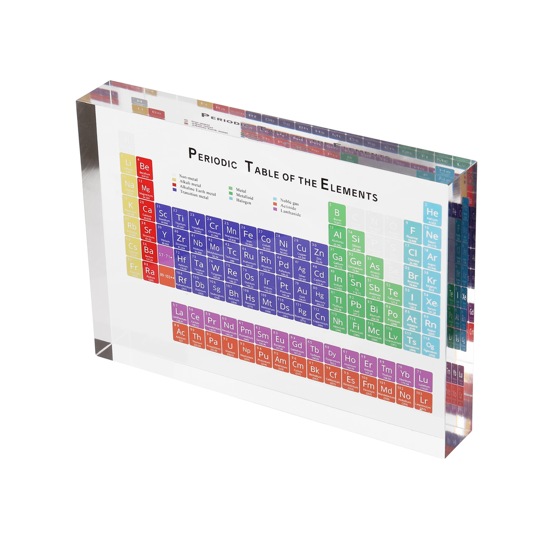 Neevoyu Akrilik Kimya Elementleri Periyot Tablosu - Renkli Harf Tasarımı, Öğrenme Aracı, Masaüstü Dekorasyonu 150x114x20mm Diğer