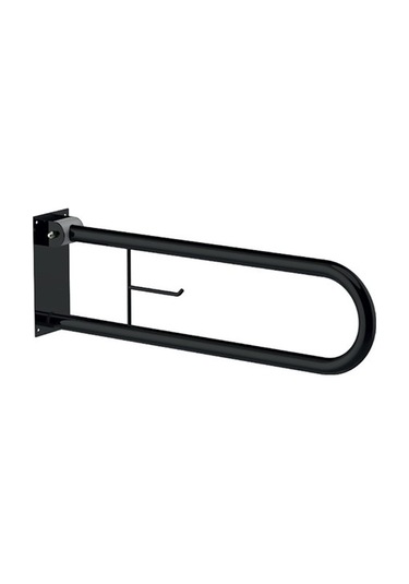 Dibanyo Mafsallı Tutunma Barı Kağıtlıklı Siyah