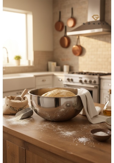 Gökdil 24 Cm Çelik Karıştırma Kabı Gri