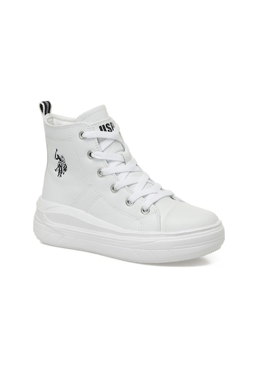 U.s. Polo Assn. Clementıne Pu Jr 5pr Beyaz Kız Çocuk High Sneaker 000000000102021922 Beyaz