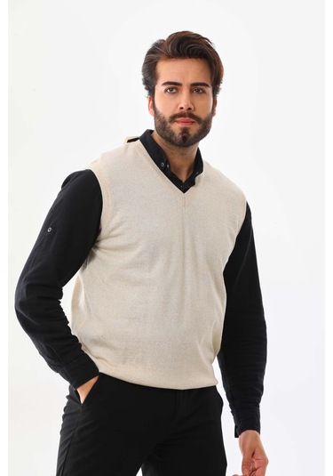 Günay Erkek V Yaka Yün Süveter 1000