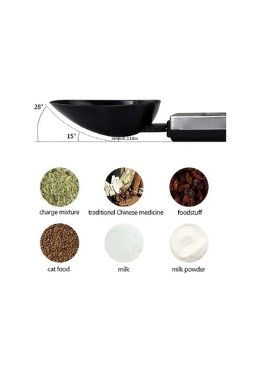 Wondernest Hassas Lichen Kaşık Dijital Terazi 500g/0.1g Yüksek Ölçek Gümüş