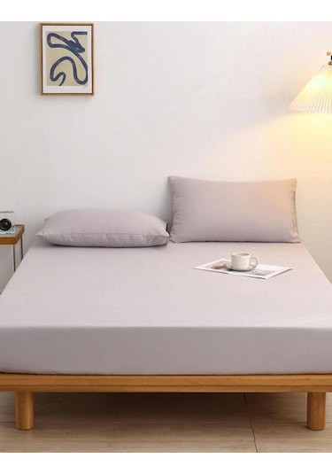 Totem Ranforce Yastık Kılıflı Lastikli Çarşaf Takımı 100 X 200 Tek Kişilik Açık Gri