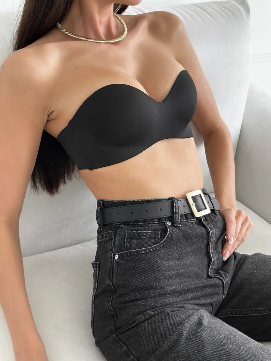 Lapas Dikişsiz Bandeau Askısız Sütyen 482952252 Siyah