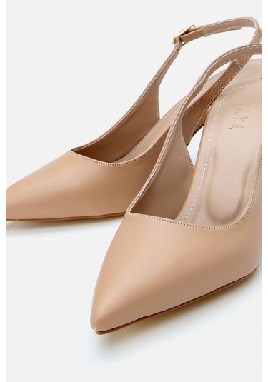 Kadın Pudra Ayarlanabilir Tokalı Stiletto Pudra