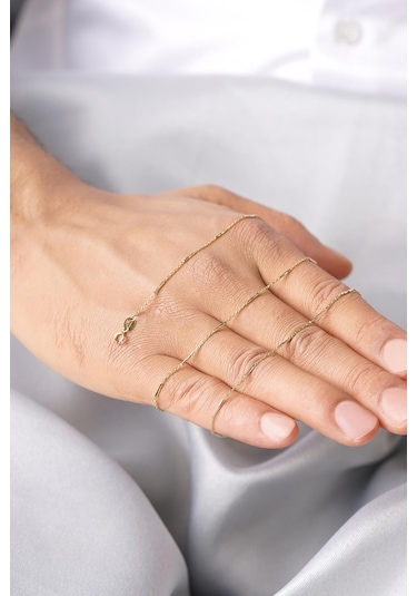 14 Ayar Altın Çubuklu Erkek Kolye Sarı Altın