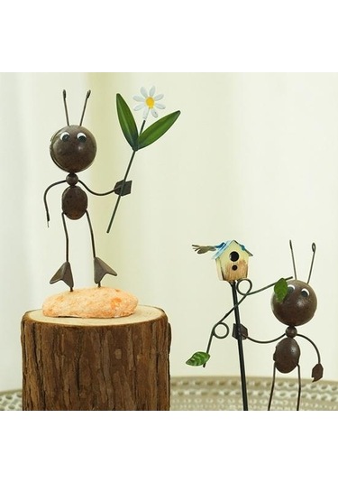 Minyatür Heykel Narin Hediyeler Demir Güzel Canlı Görüntü El Yapımı Mini Okuma Karınca Dekorasyon Ev Dekor E