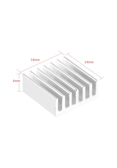 Kangvka 12 Adet 14x14x6mm Alüminyum Isı Emici, Arka Yapışkanlı, Yüksek Isıiletkenliği, Led Ve Bilgisayar Donanımı İçin