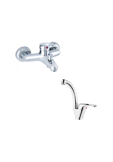 Erce Mix Kuğu Lavabo Ve Banyo Bataryası Krom