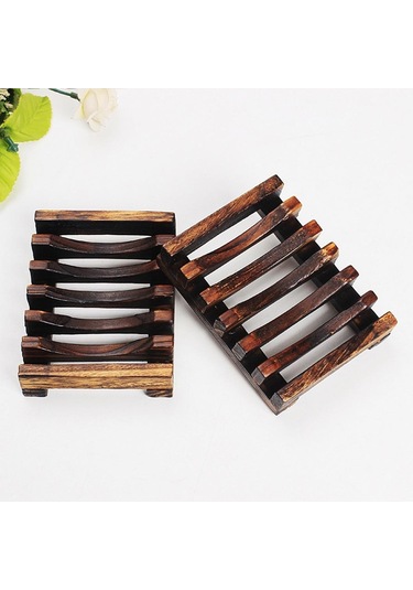 Banyo Aksesuarı Retro Ahşap Lavabo Güverte Dağı Oymak Sabunluk Tutucu Raf