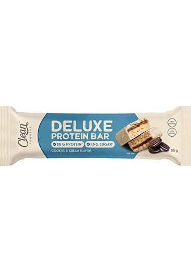 Clean Powders Deluxe Protein Bar %36 Protein 55 Gr 1 Adet - Beyaz Çikolata Kurabiye