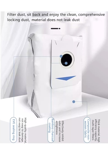 Xiaaokeji Ecovacs Deebot Robotik Süpürge Toz Torbaları İçin 10 Adet Toz Torbası
