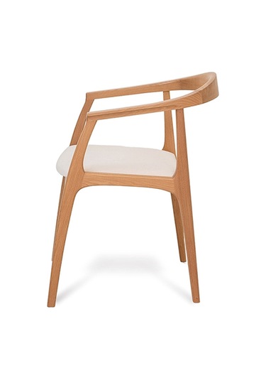 Helsinki Beyaz C Model Bohem Natural Ahşap Sandalye