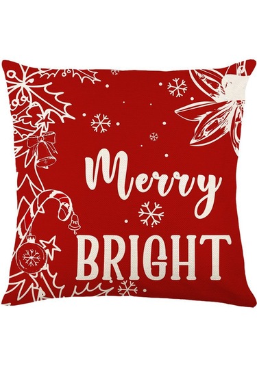 Cartoon Hand-painted Style Christmas Decorative Pillow No.83 Ekru