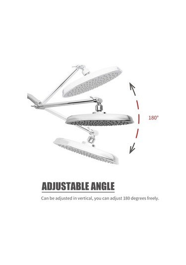 Pazly 11 İnç Ayarlanabilir Duş Kol Uzantısı - 180 Açı, Krom, El/yağmur Başlığı Uyumlu Diğer