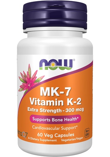 Now Foods Vitamin K2 Mk-7 300 Mcg Extra Strength Supports Bone Health 60 Veg Caps Aromasız