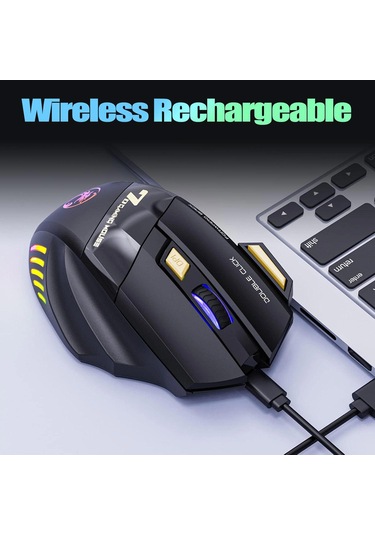 İmce Gwx7 Kablosuz Şarjlı Rgb Gaming Mouse Sessiz Tık Oyun Faresi 3200dpı 7 Tuş -