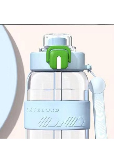 Suntek Spor Şişesi 27oz Kolay Temizlenebilir Pipetli Mavi