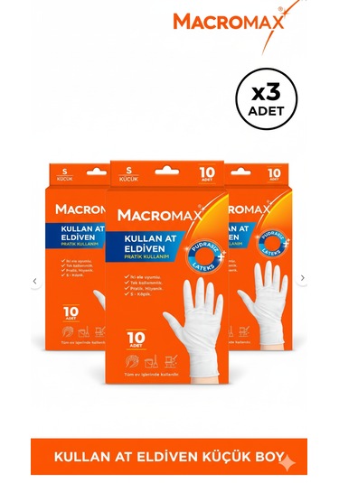 Kullan At Lateks Eldiven S - Küçük X3