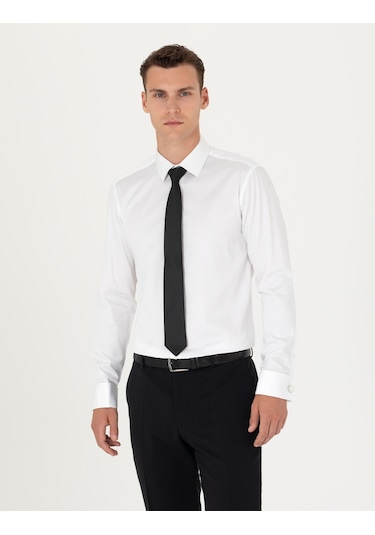 Pierre Cardin Erkek Beyaz Basic Gömlek 50277144-vr013 Beyaz