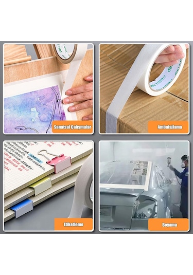 Dayson Maskeleme Bandı Kağıt Bant Beyaz 24 Mm X 35 Metre