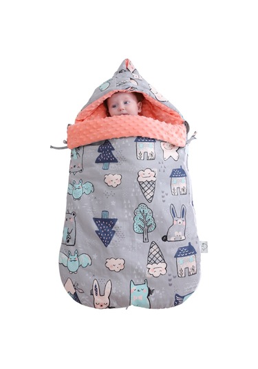 Maiyame Bebe Uyku Çantası - Pamuklu Bebek Battaniye, Çekmeceli Tasarım, Kol Ve Karın Bağı, Kelebek Desenli, Yorgan Değiştirme Kolaylığı, Sonbahar-kış Isısı, Bebek Arabası Battaniyesi Turuncu