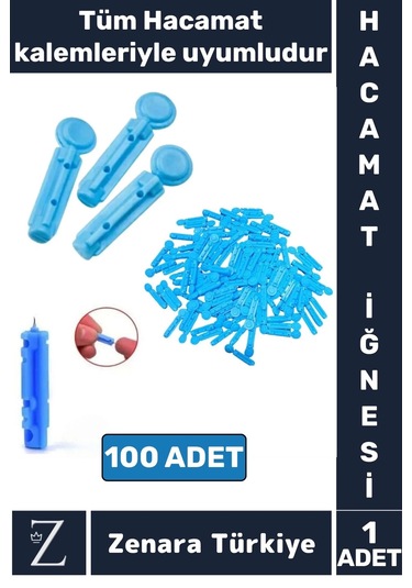 Özel Üretim Tüm Kalemlerle Tam Uyumlu Şeker Parmak Delme Hacamat Kalem İğnesi 100 Adet