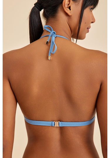 Hawaii Mavi Balensiz Üçgen Bikini Takım Mavi