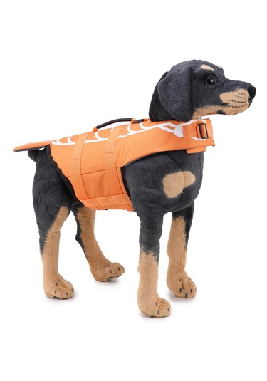 Homyl Köpek Can Yeleği Yüzme Pet Mayo Kostüm Turuncu-m