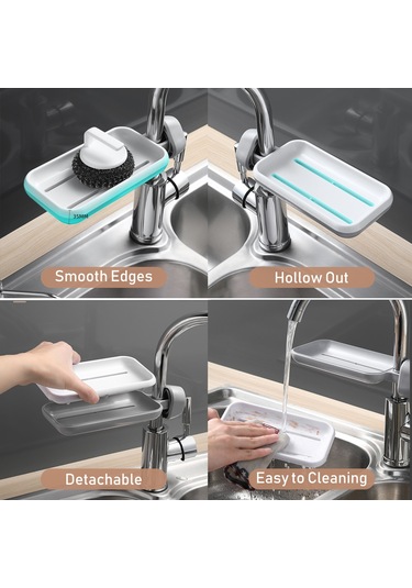 Xiyyadms Küçük Mutfak/banyo Su Arıtıcı Kolu İçin Siyah Abs Materyalli, 360 Derece Döner, Su Akıtma Delikli, Montajsız İki Katlı Depolama Rafı 16-27mm Boru Uyumlu Siyah