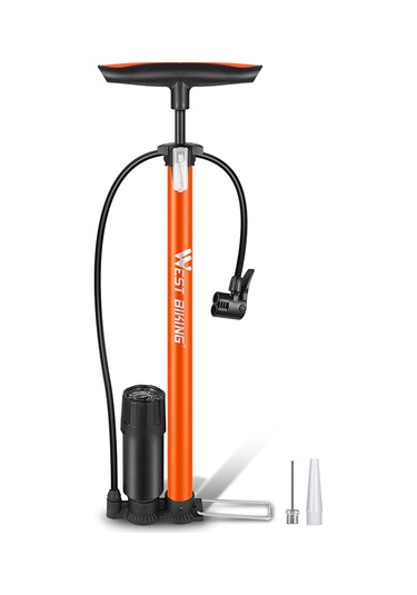 Moveevo Stokastik Yüksek Basınçlı 160psı Manuel Pompa, Bisiklet Elektrikli Araç Toplar İçin, Çelik Gövde, Basınç Göstergeli, 3 Valfli