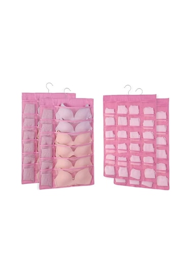 Cc Globall 2 Adet Çift Taraflı Askılı Kıyafet Çantası Pembe