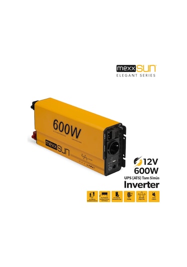 Tam Sinüs Ups Remote Ekran 12v 600w