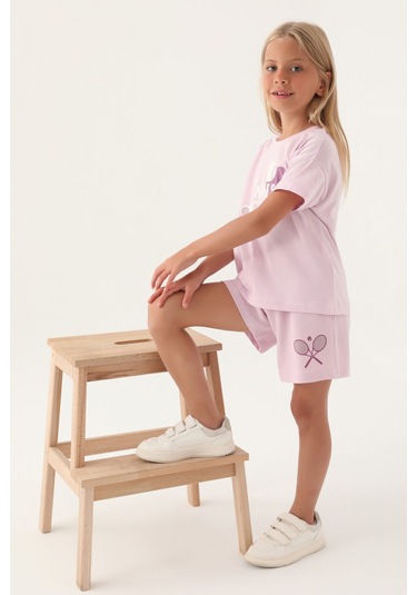 Rolypoly Tennis Club Mor Kız Çocuk Şort Takım 5274-43135 Mor