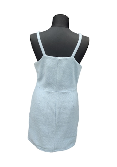 Kadın Açık Mavi Askılı Tüvit Elbise Dm2672