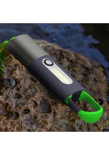 Dancemonkey Su Siyah Mini Led Kamp Işık Geçirmez Çok Fonksiyonlu Fener Anahtarlık Abs 901 + Rq Siyah