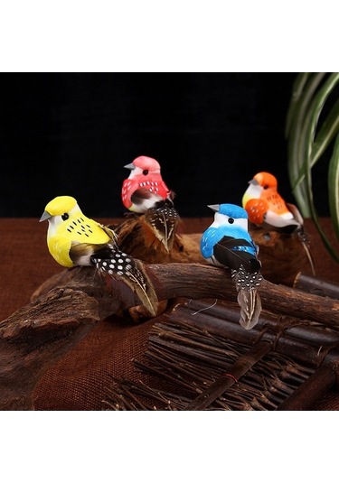 Ebitda 6 Adet Pençeli Kuş Bahçe Ağacı Süs, Hayvan Ve Park İçin Mükemmel