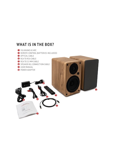 Vulkkano A5 Arc Aktif Hoparlör Kahverengi