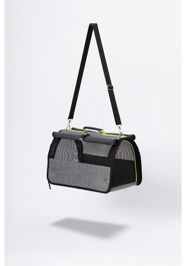 Brave Paws Perdeli Flybag Plastik Yırtılmaz Fileli Kedi ve Köpek Taşıma Çantası Havayolu Çantası